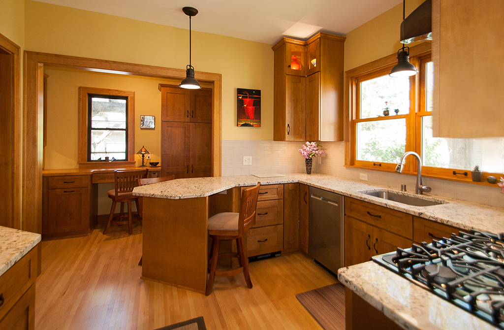 contemporary craftsman design kitchen