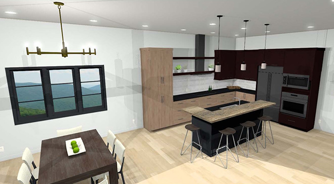 Kitchen remodel rendering by Kitchens by Design